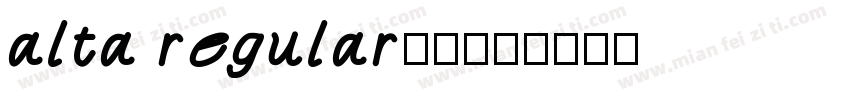 alta regular字体字体转换